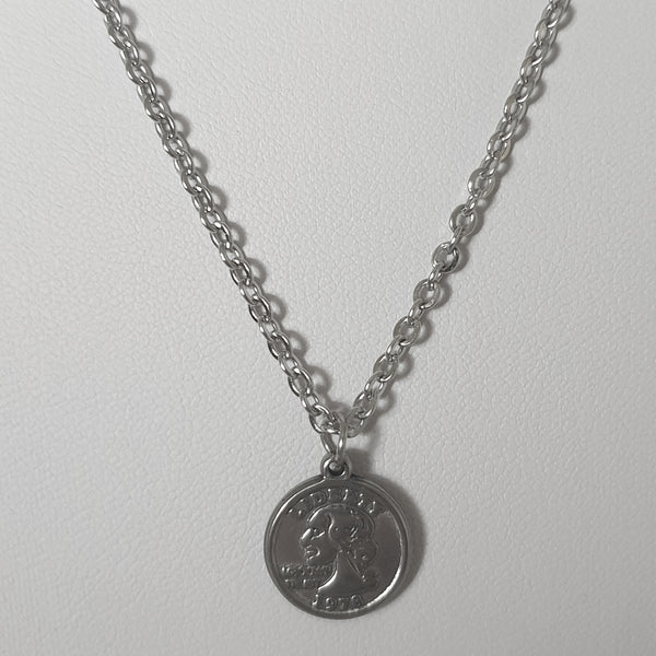Medallion - Kette aus Edelstahl mit Münze