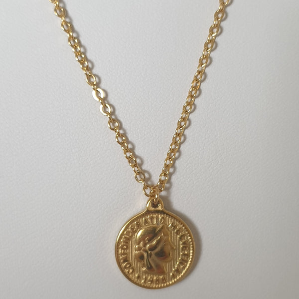 Medallion - Kette aus Edelstahl mit Münze