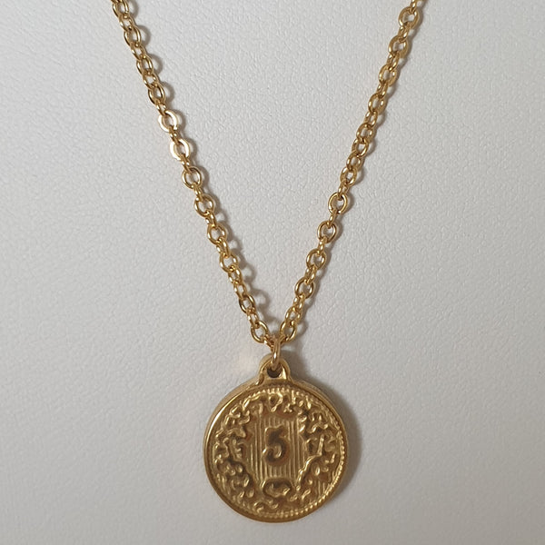 Medallion - Kette aus Edelstahl mit Münze