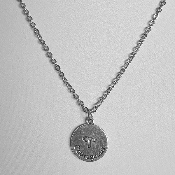 Sternzeichen Symbole Kette aus Edelstahl - Antikoptik
