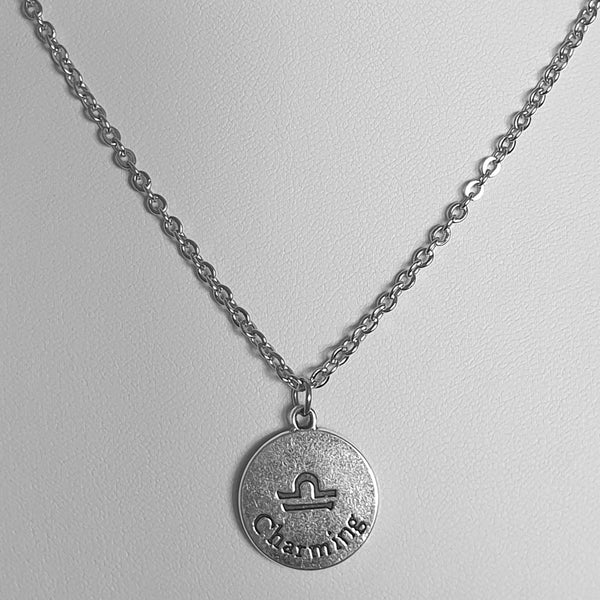 Sternzeichen Symbole Kette aus Edelstahl - Antikoptik