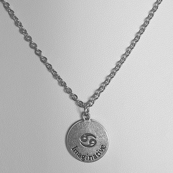 Sternzeichen Symbole Kette aus Edelstahl - Antikoptik