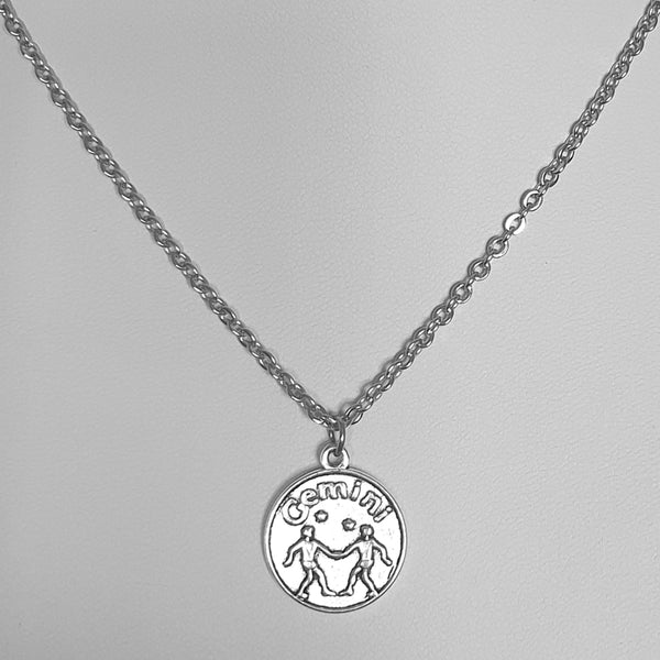 Sternzeichen Symbole Kette aus Edelstahl - Antikoptik