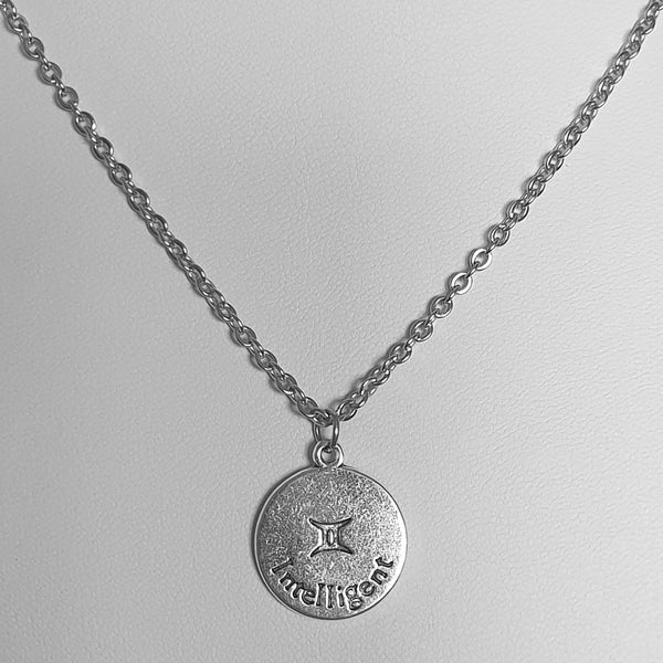 Sternzeichen Symbole Kette aus Edelstahl - Antikoptik