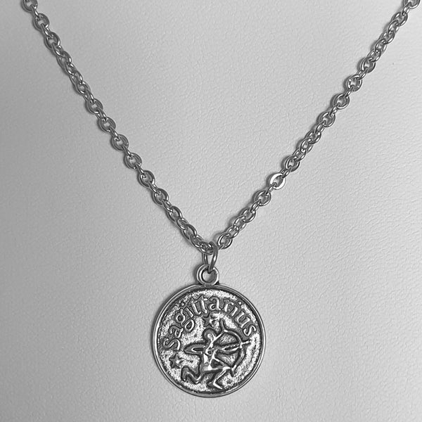 Sternzeichen Symbole Kette aus Edelstahl - Antikoptik