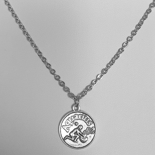 Sternzeichen Symbole Kette aus Edelstahl - Antikoptik