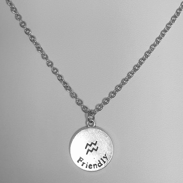 Sternzeichen Symbole Kette aus Edelstahl - Antikoptik