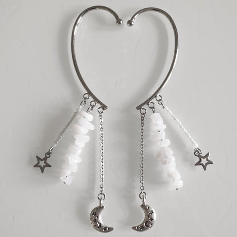 Earcuffs (2 Stück)  925er versilbert - Moon