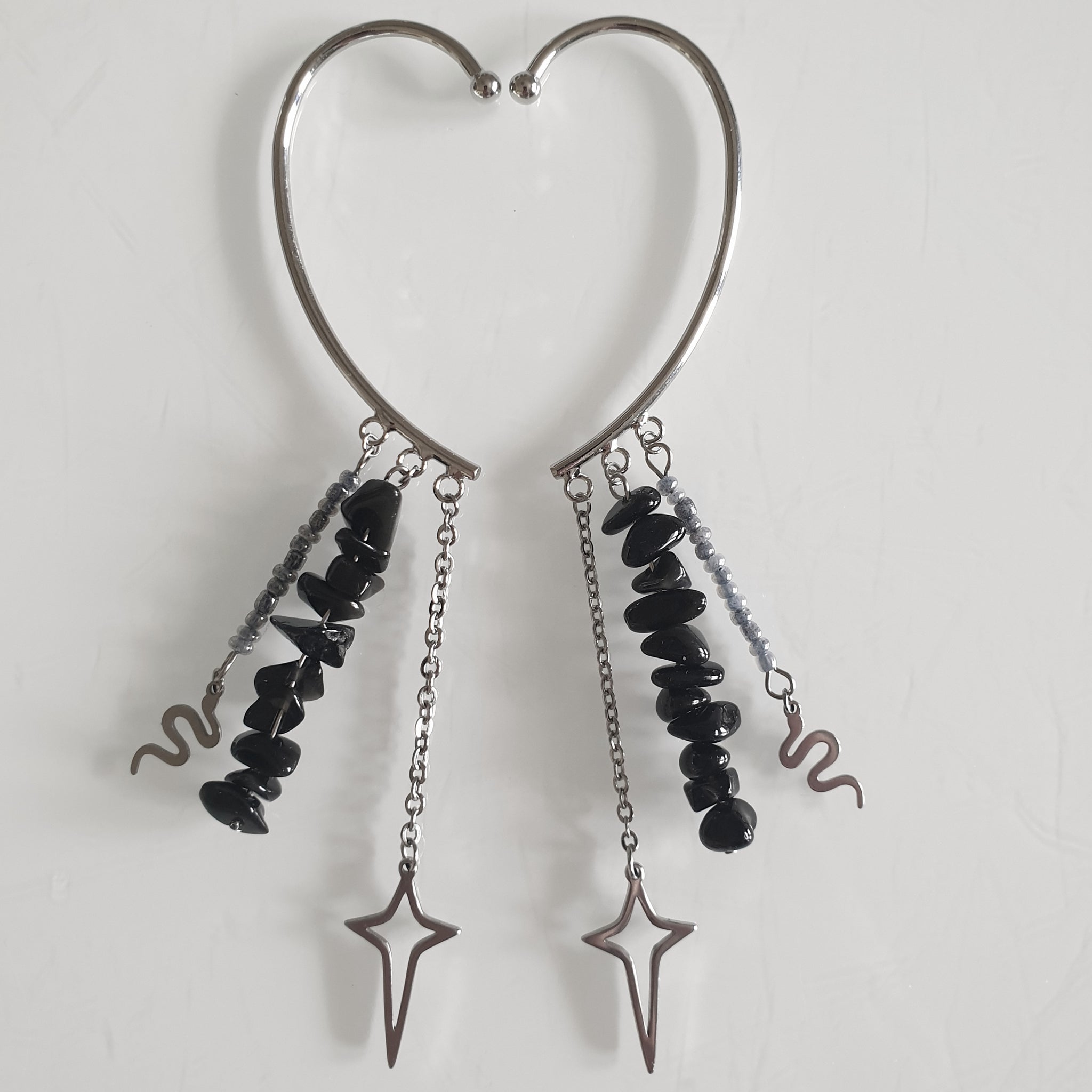 Boucles d'oreilles (2 pièces) plaqué argent 925 - Sorcière
