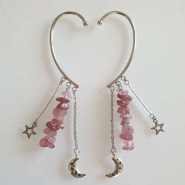 Earcuffs (2 Stück)  925er versilbert - Moon