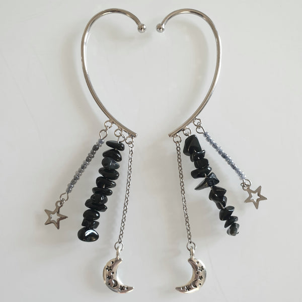 Earcuffs (2 Stück)  925er versilbert - Moon