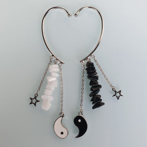 Öronmuddar (2 delar) 925 silverpläterade - Yin Yang