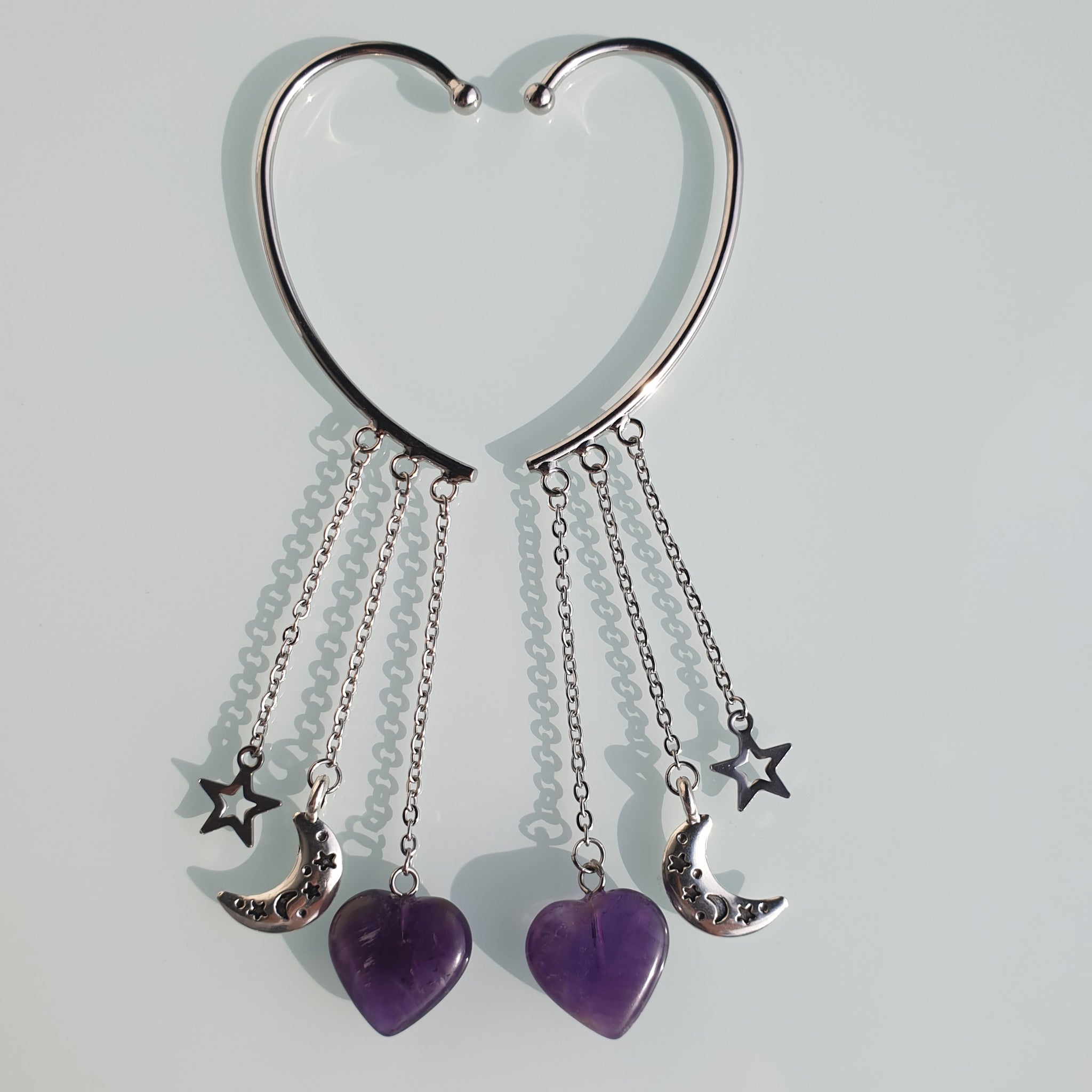 Earcuffs (2 Stück)  925er versilbert - Heart