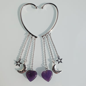 Earcuffs (2 Stück)  925er versilbert - Heart