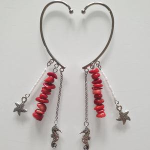 Earcuffs (2 Stück)  925er versilbert - Korallenriff