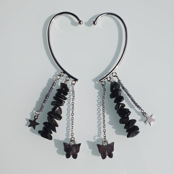 Earcuffs (2 Stück)  925er versilbert oder 18k vergoldet- Mariposa