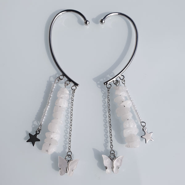 Earcuffs (2 Stück)  925er versilbert oder 18k vergoldet- Mariposa
