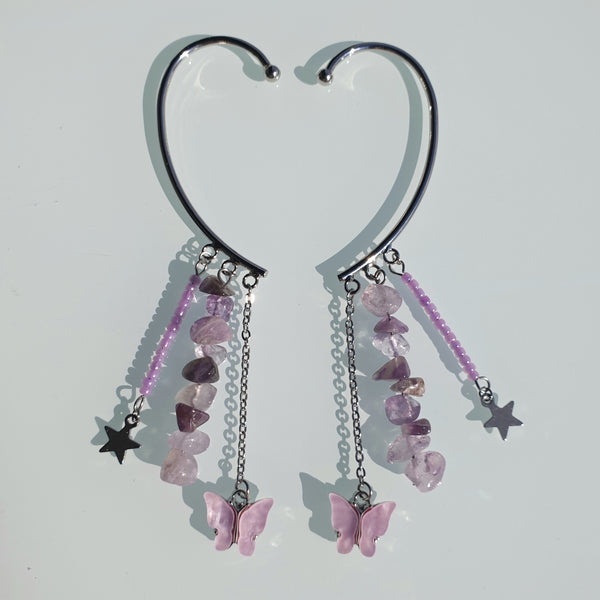 Earcuffs (2 Stück)  925er versilbert oder 18k vergoldet- Mariposa