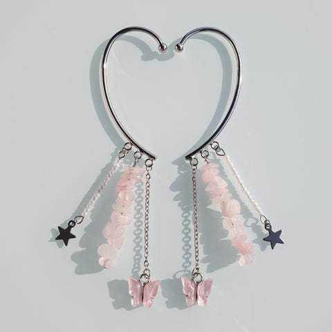 Boucles d'oreilles (2 pièces) plaqué argent 925 - Mariposa